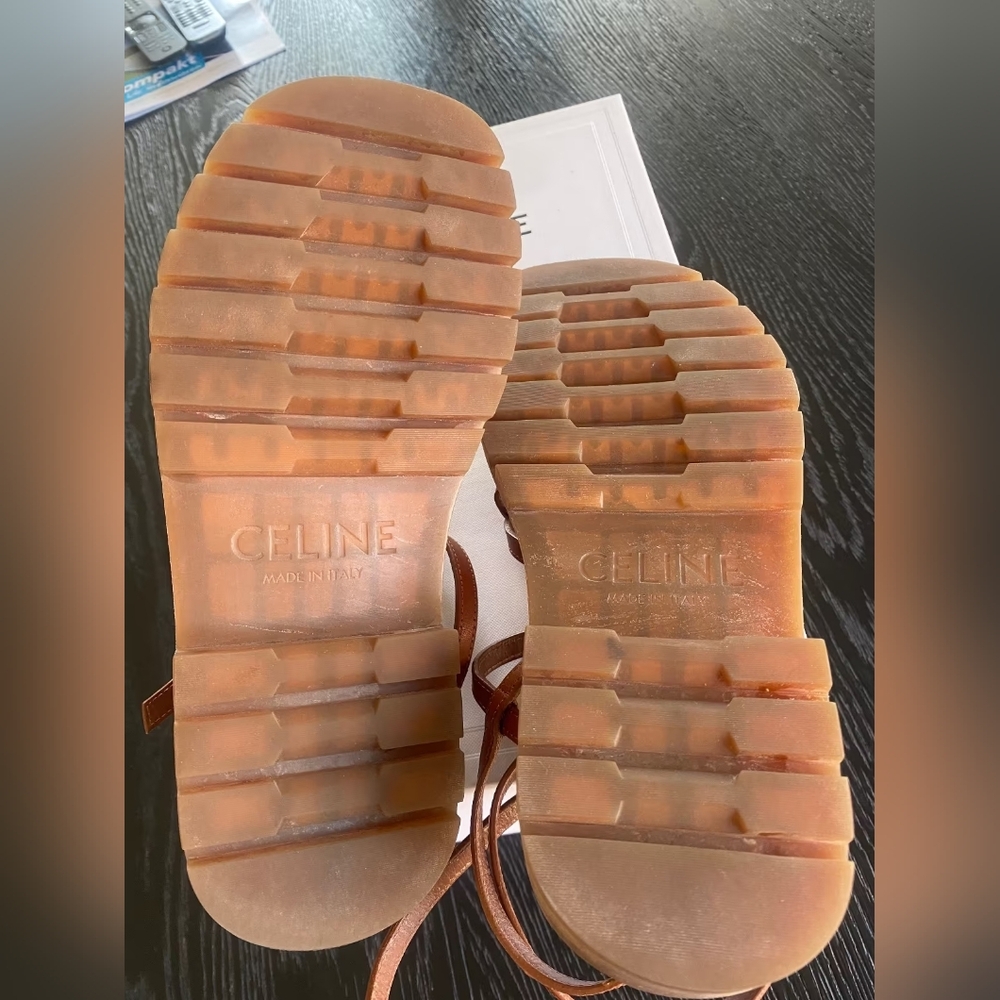 Celine Triomphe leather sandal - Picture 5 of 6